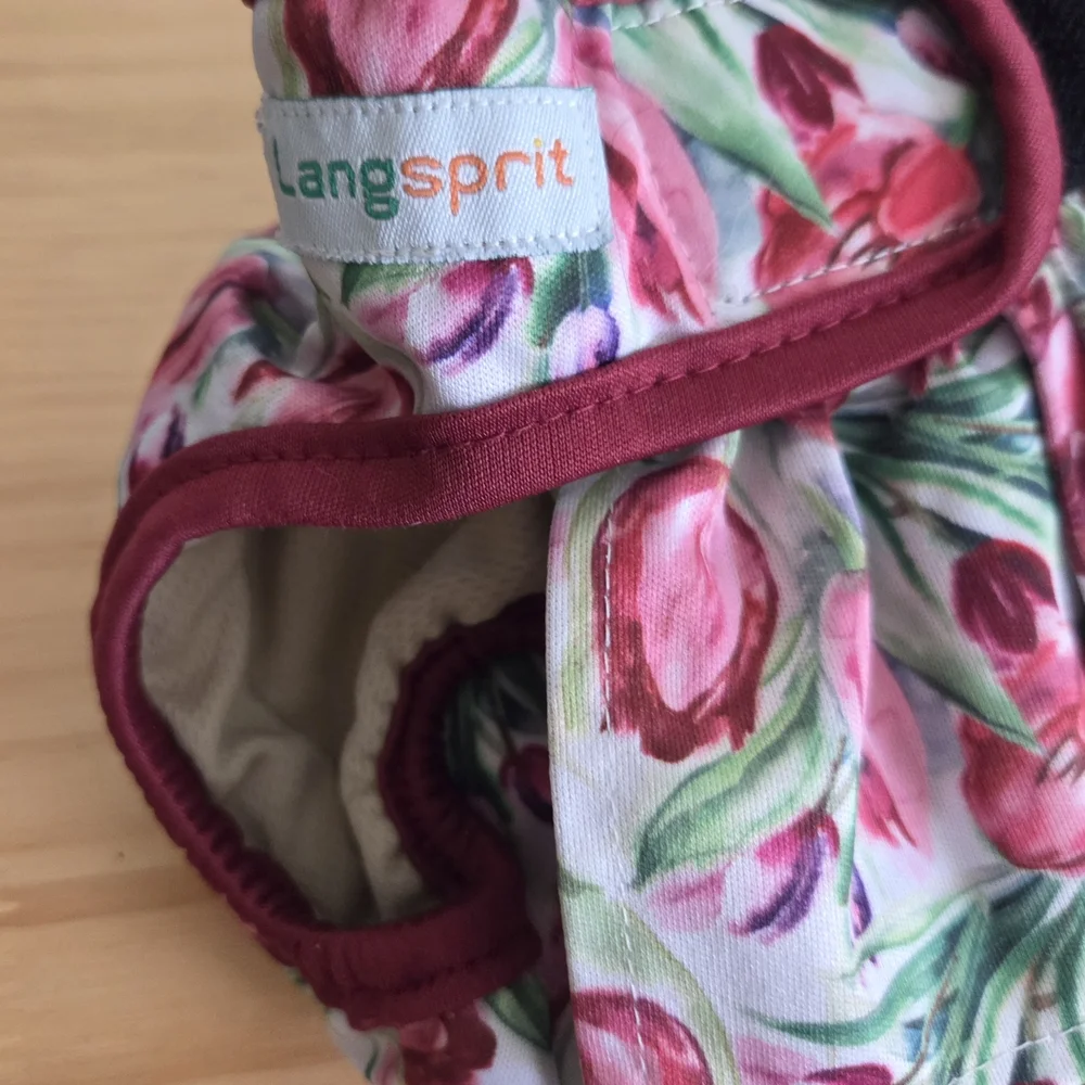 Floral Dog Diaper with Ruffles